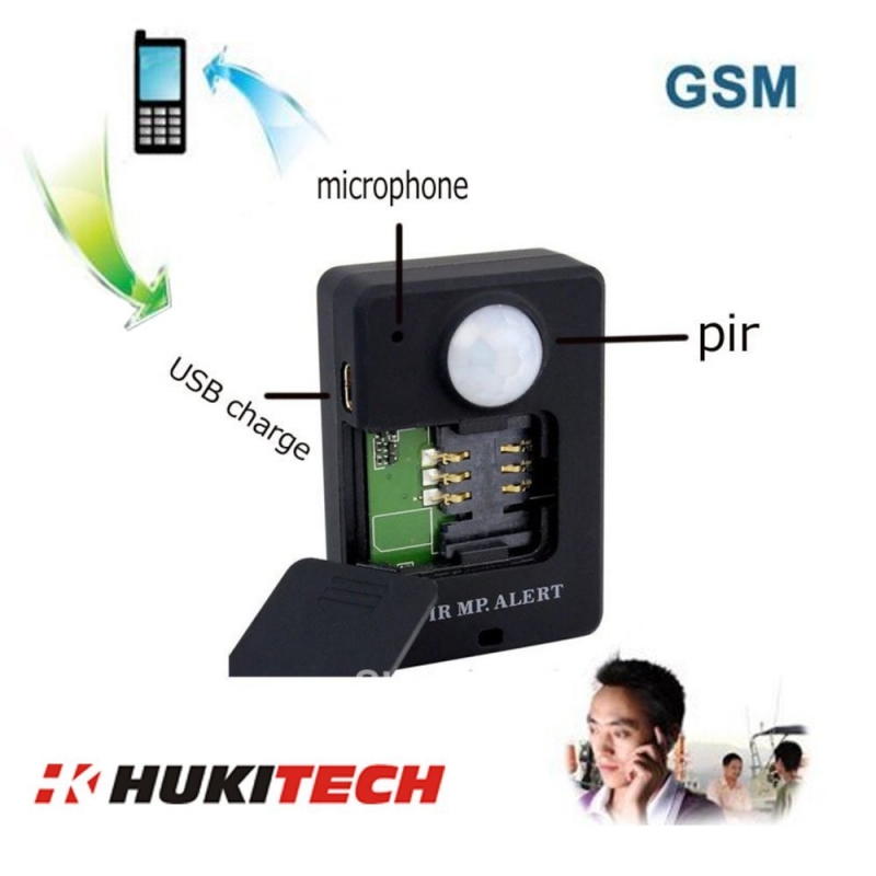 GSM Spy Bug - Babyphone - Überwachung - Abhörgerät - Bewegungssensor Schwarz