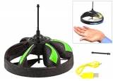 Induction UFO - RC Copter handgesteuert + Infrarot Sensor + LED + Akku (Grn)