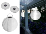 Designer LED Solarleuchte Mondlicht Solarkugel  29 cm - Farbe WEI