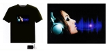 Sound-sensitives LED EL-Display mit Befestigung - fr jedes T-Shirt