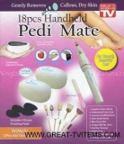 PEDI MATE Pedicure Manicure Set (18 Teile) Pediküre Maniküre Raspel Nagelpflege