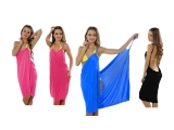 Trendiges Strandkleid Wickeltuch Pareo Sarong Sommerkleid Handtuch - BLAU